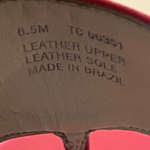 H Hilfiger Pink Leather Heels Size 6.5 - Picture 10 of 10